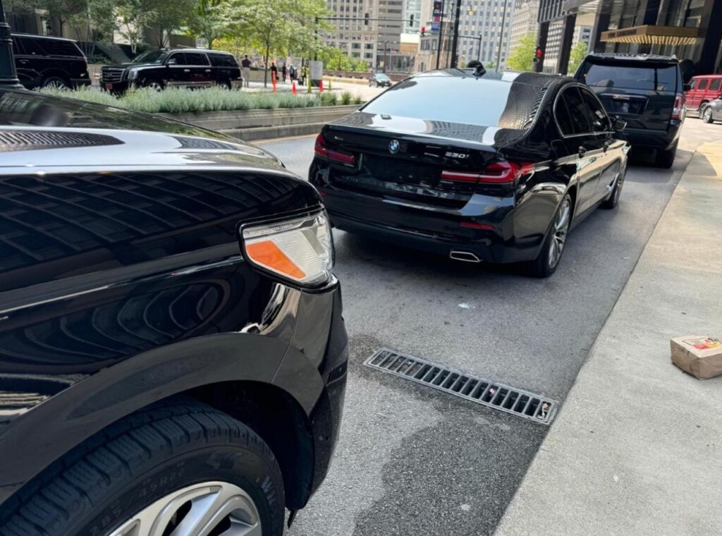 Our luxury corporate sedan service on road