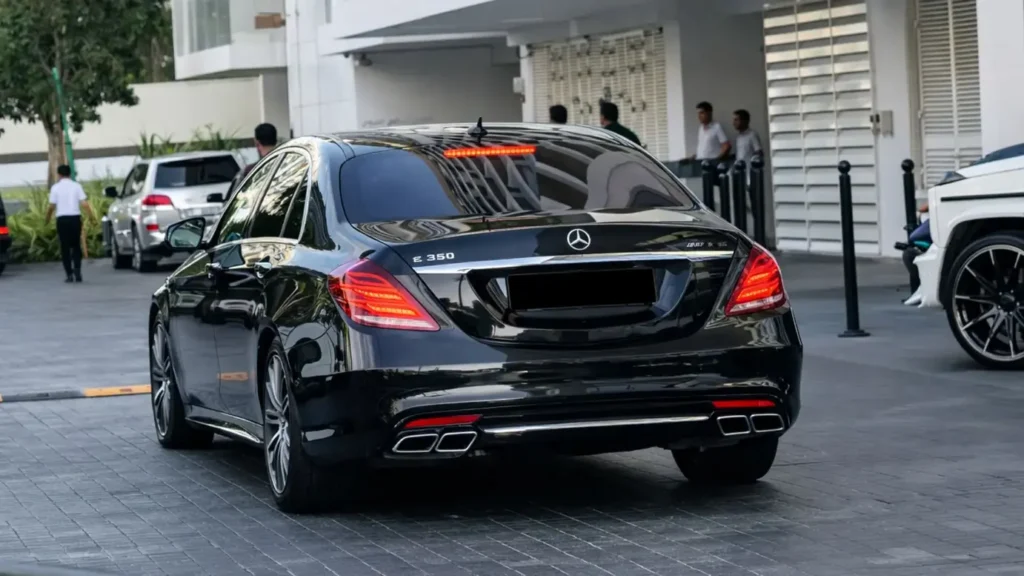 Back View of Mercedes E350