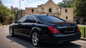 Back View of Mercedes S550