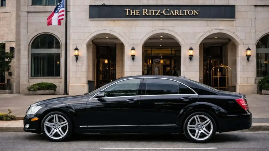 Side View of Mercedes S550