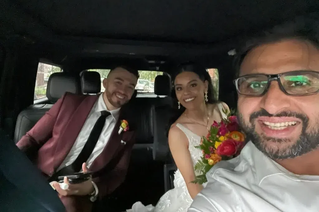 Bridal & Groom in Our Wedding Vehicle with Expert Chauffeur