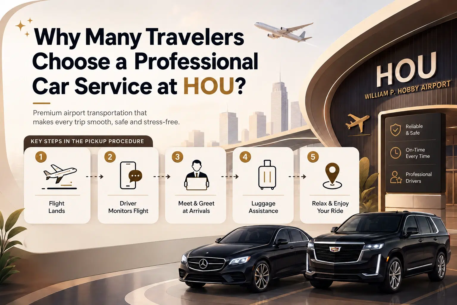 Why Many Travelers Choose a Professional Car Service at HOU?