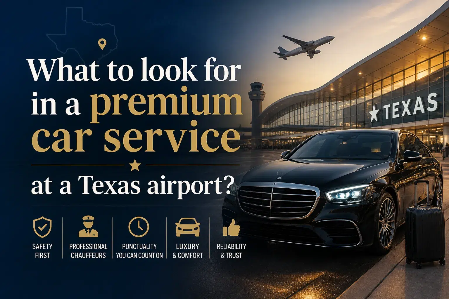 What to look for in a premium car service at a Texas airport?