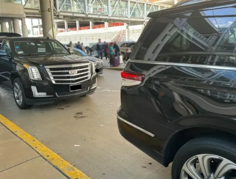 Escalade front view at terminal