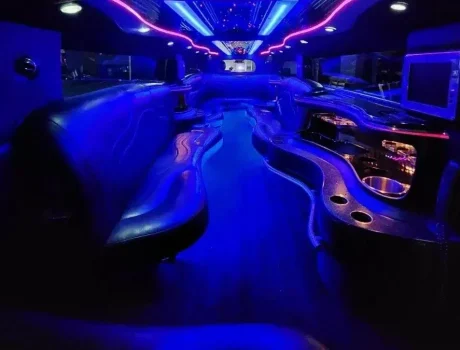 Interior of Hummer Limo