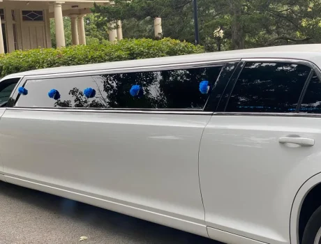 White SUV Limo for wedding