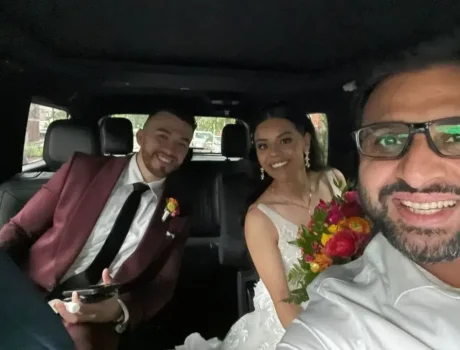 Bridal & Groom in Our Wedding Vehicle with Expert Chauffeur