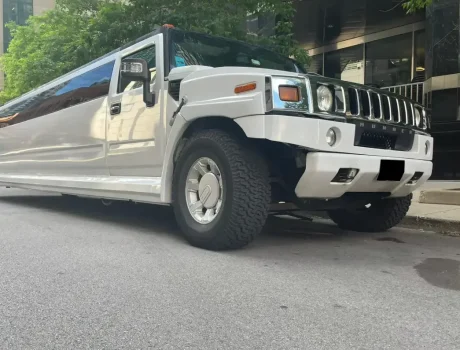 hummer limo low left view