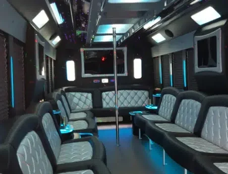 party bus interior seats